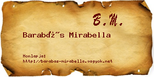Barabás Mirabella névjegykártya